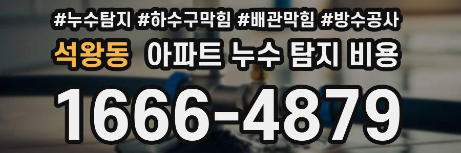 석왕동 아파트 누수 탐지 비용
