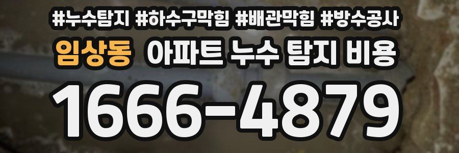 임상동 아파트 누수 탐지 비용