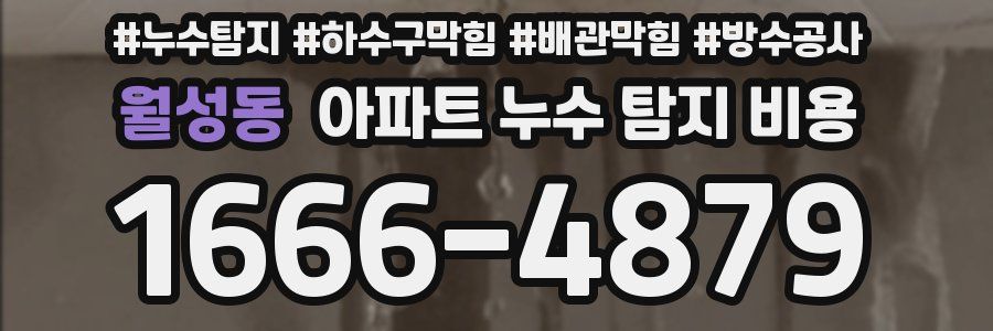 월성동 아파트 누수 탐지 비용