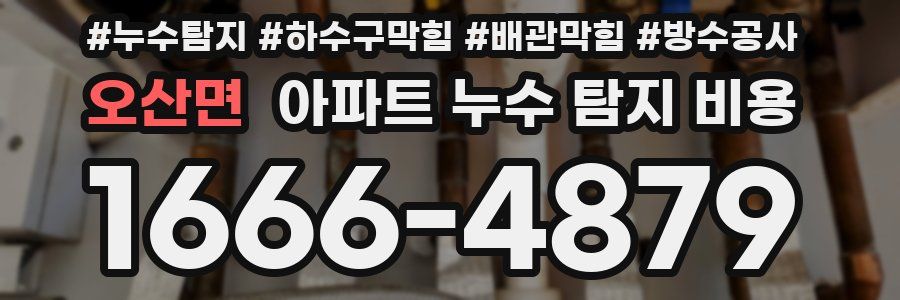 오산면 아파트 누수 탐지 비용