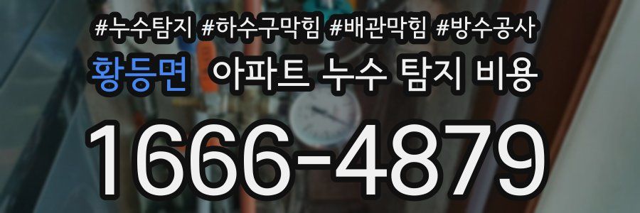 황등면 아파트 누수 탐지 비용