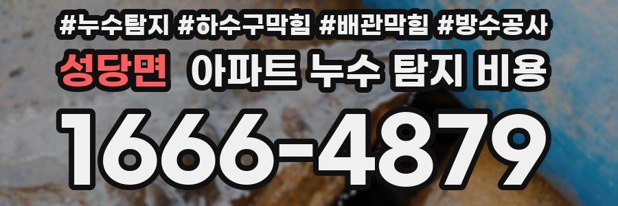 성당면 아파트 누수 탐지 비용