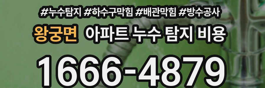 왕궁면 아파트 누수 탐지 비용