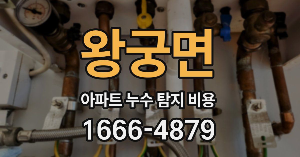 왕궁면 아파트 누수 탐지 비용
