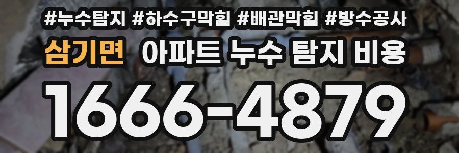삼기면 아파트 누수 탐지 비용
