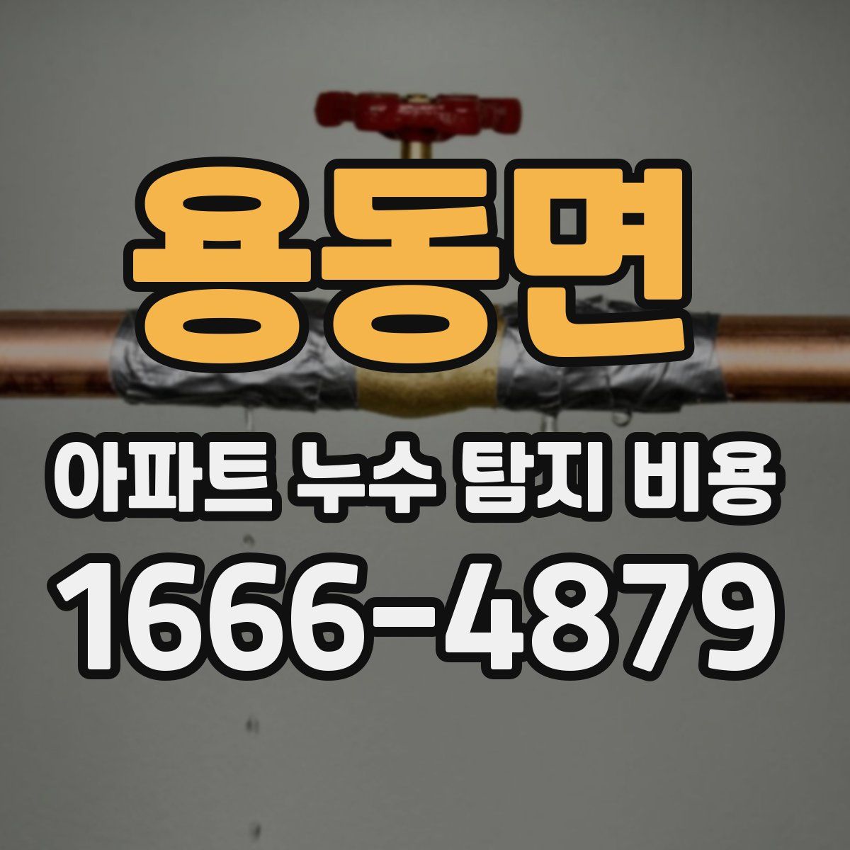 용동면 아파트 누수 탐지 비용