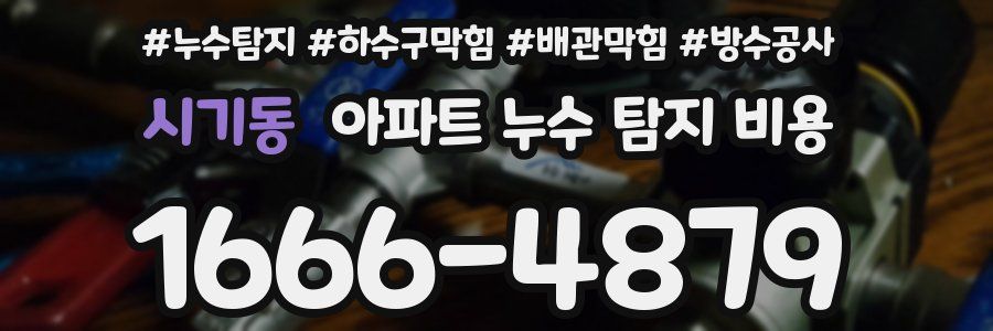 시기동 아파트 누수 탐지 비용