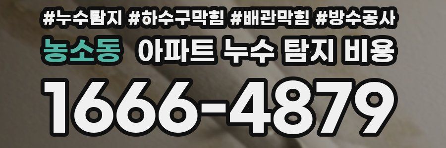농소동 아파트 누수 탐지 비용