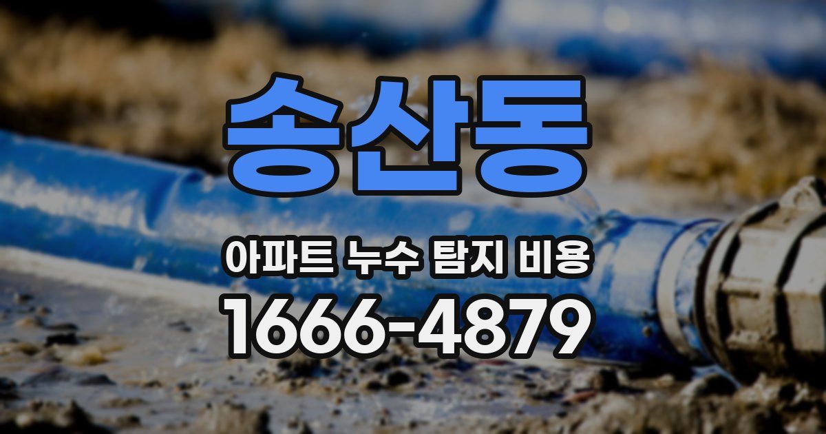 송산동 아파트 누수 탐지 비용