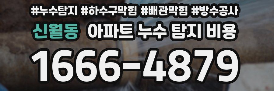 신월동 아파트 누수 탐지 비용