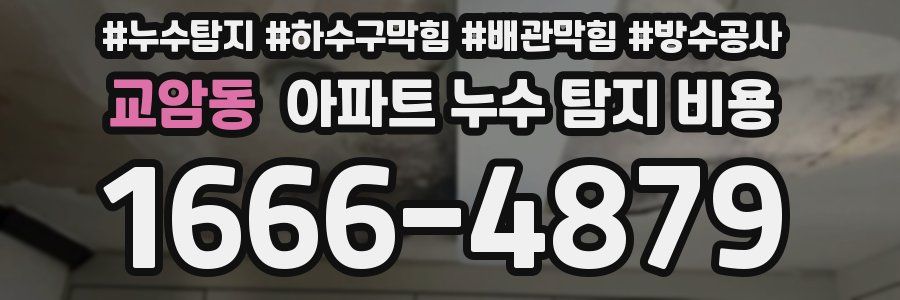 교암동 아파트 누수 탐지 비용