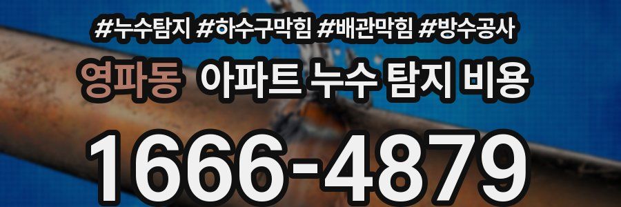 영파동 아파트 누수 탐지 비용