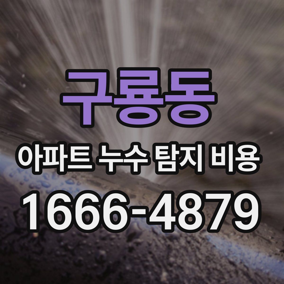 구룡동 아파트 누수 탐지 비용