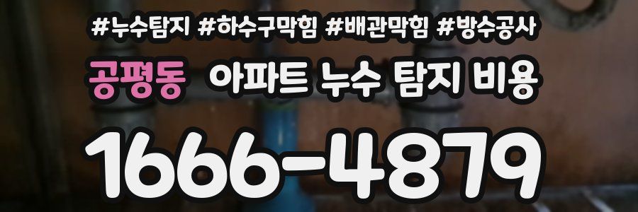 공평동 아파트 누수 탐지 비용