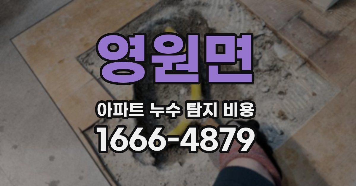 영원면 아파트 누수 탐지 비용