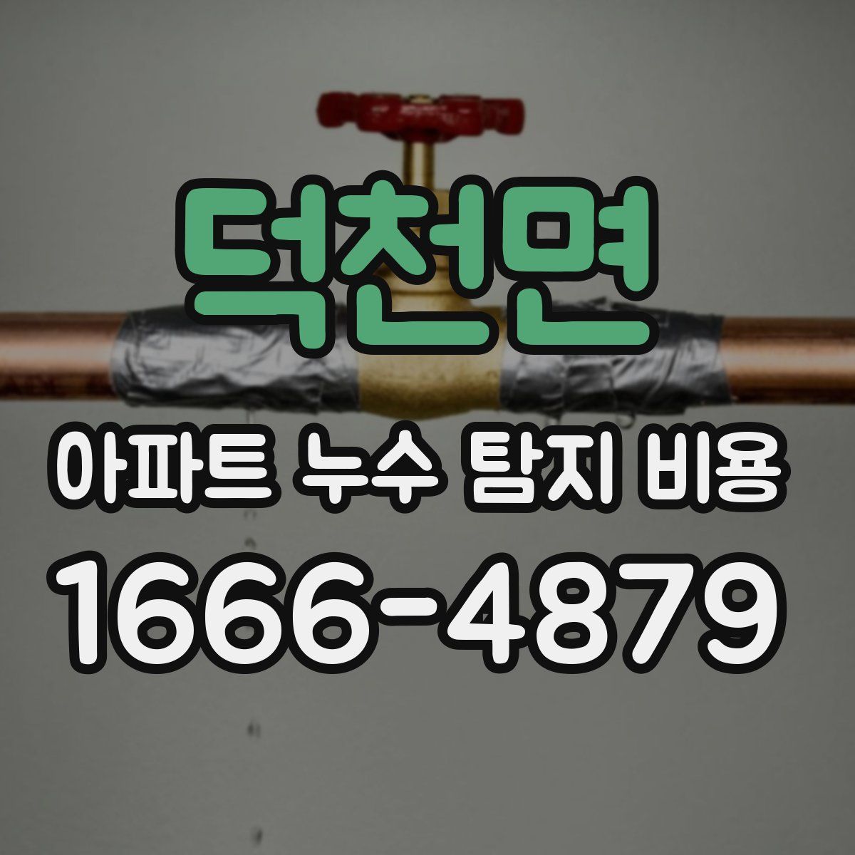 덕천면 아파트 누수 탐지 비용
