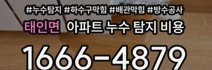태인면 아파트 누수 탐지 비용