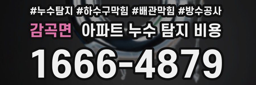 감곡면 아파트 누수 탐지 비용