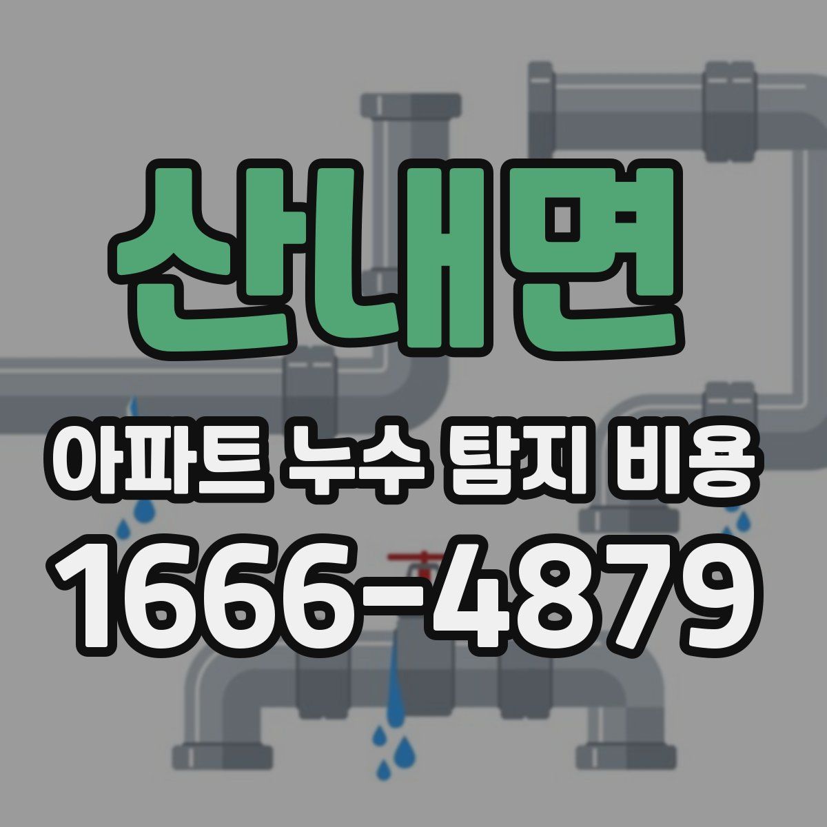 산내면 아파트 누수 탐지 비용