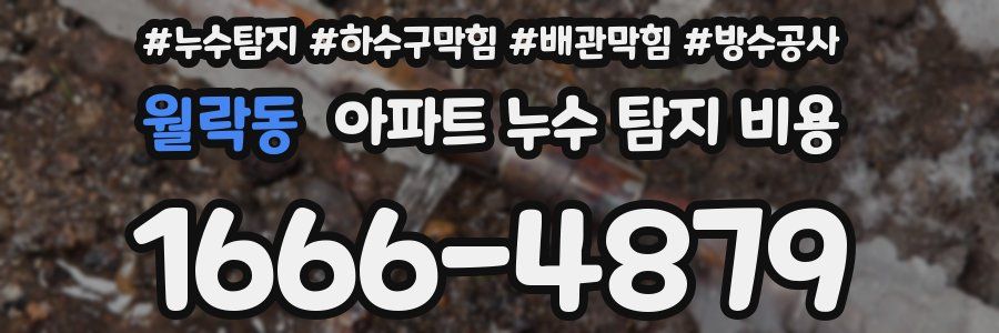 월락동 아파트 누수 탐지 비용