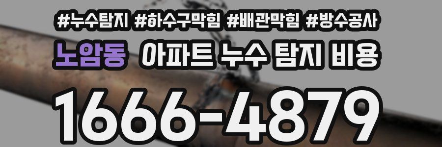 노암동 아파트 누수 탐지 비용