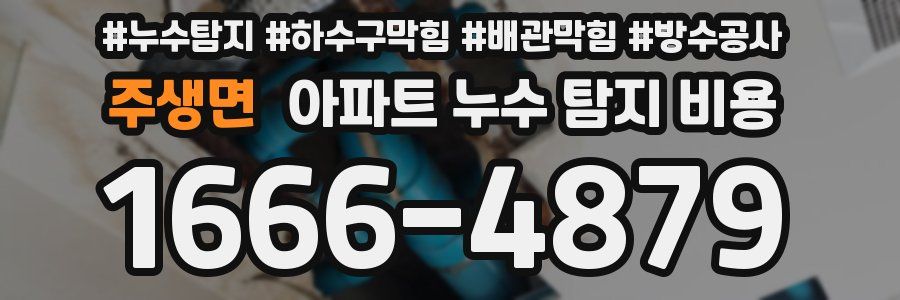 주생면 아파트 누수 탐지 비용