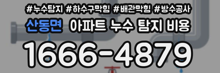 산동면 아파트 누수 탐지 비용