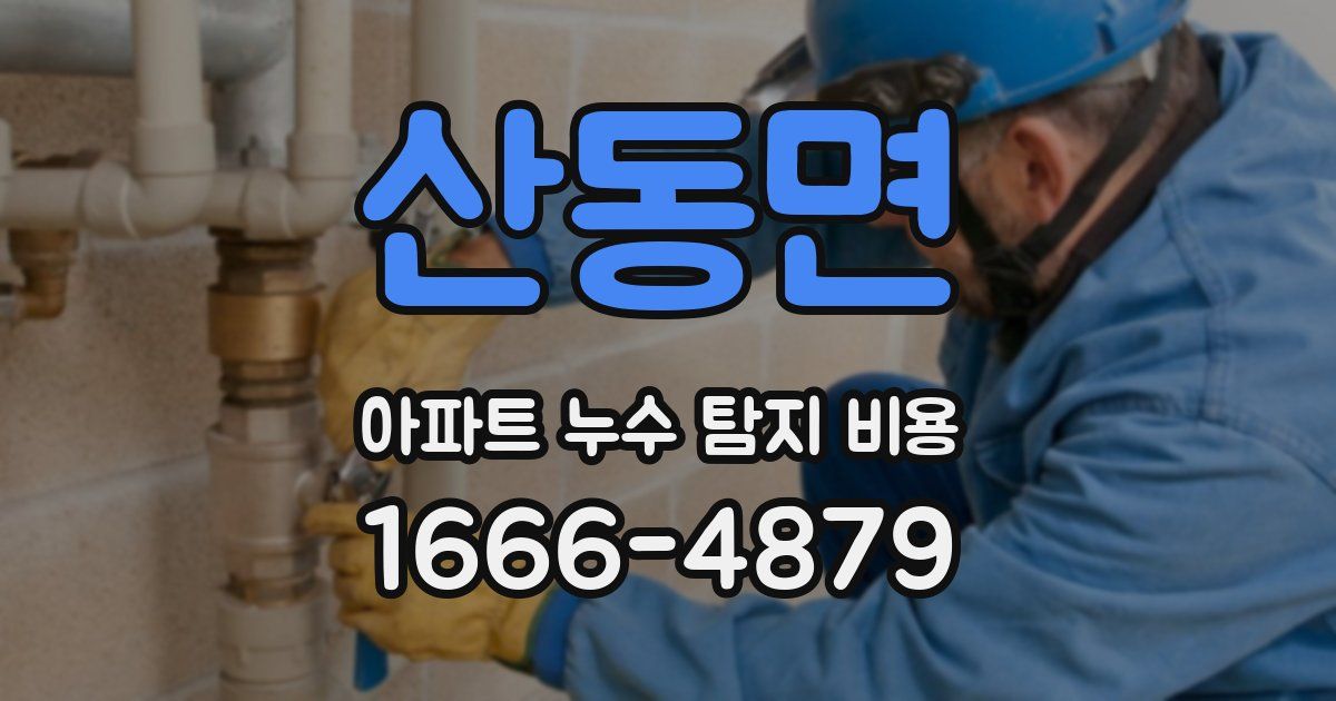 산동면 아파트 누수 탐지 비용