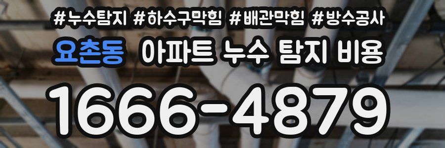 요촌동 아파트 누수 탐지 비용