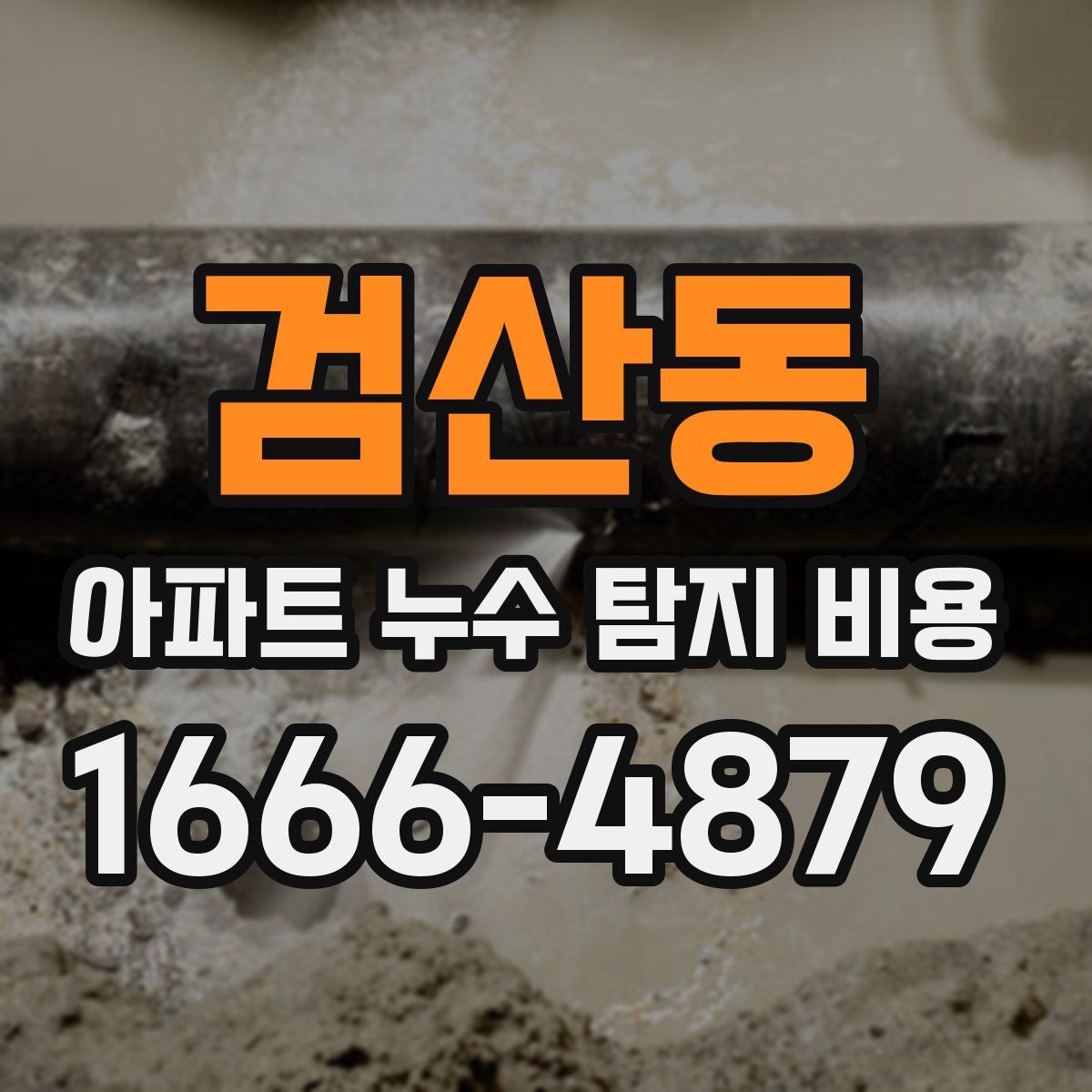 검산동 아파트 누수 탐지 비용