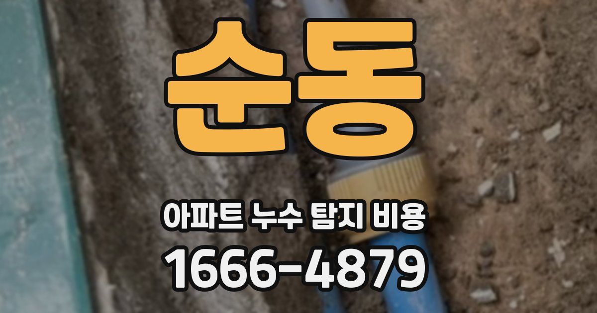 순동 아파트 누수 탐지 비용