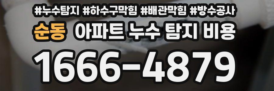 순동 아파트 누수 탐지 비용