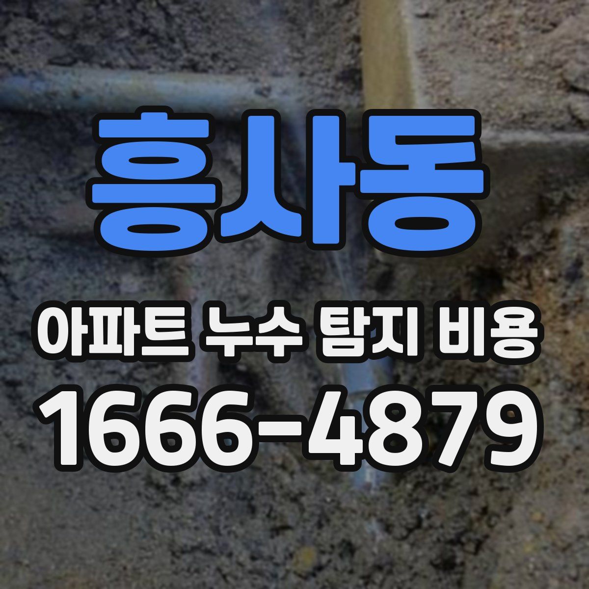 흥사동 아파트 누수 탐지 비용