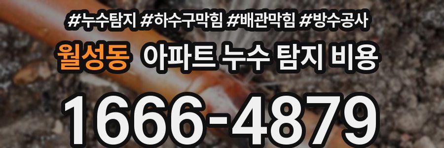 월성동 아파트 누수 탐지 비용