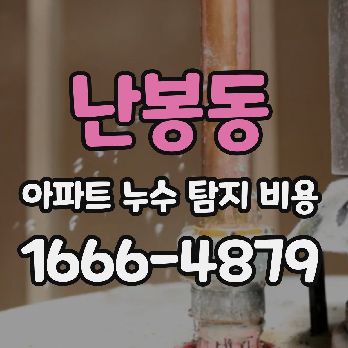 난봉동 아파트 누수 탐지 비용