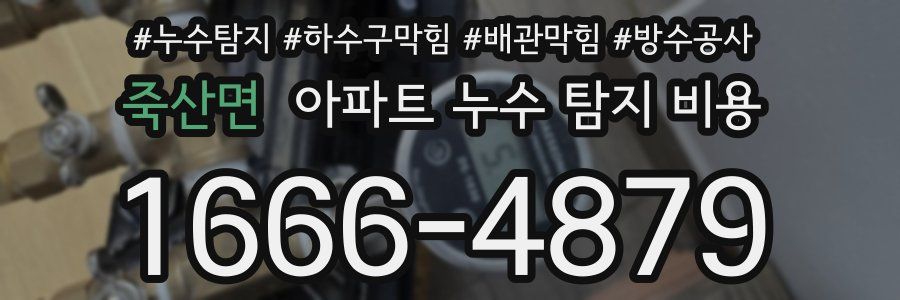 죽산면 아파트 누수 탐지 비용