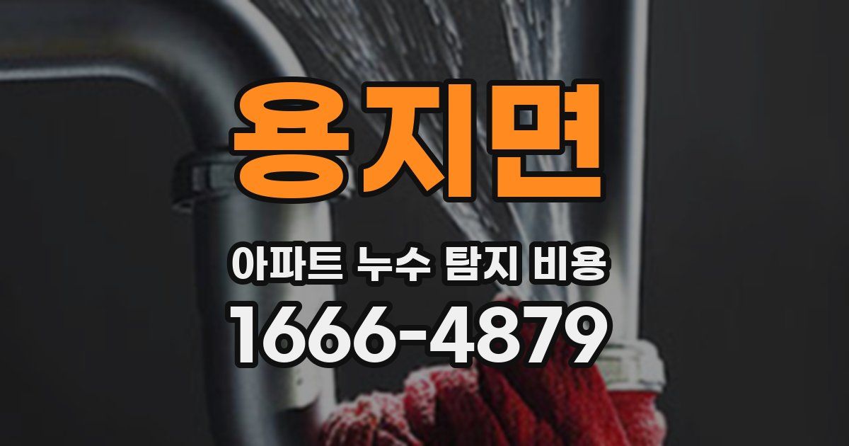 용지면 아파트 누수 탐지 비용