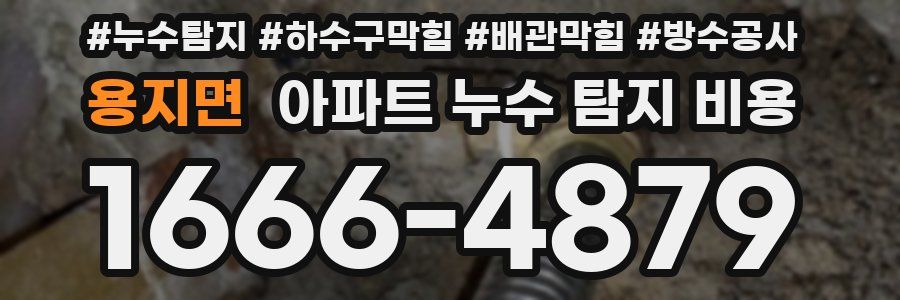 용지면 아파트 누수 탐지 비용