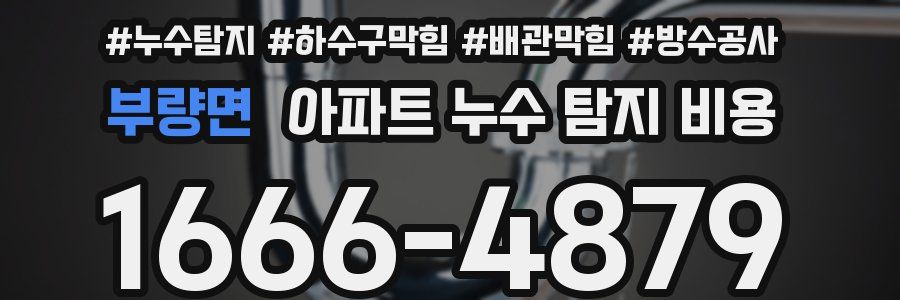 부량면 아파트 누수 탐지 비용