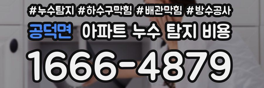 공덕면 아파트 누수 탐지 비용