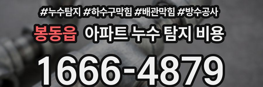 봉동읍 아파트 누수 탐지 비용
