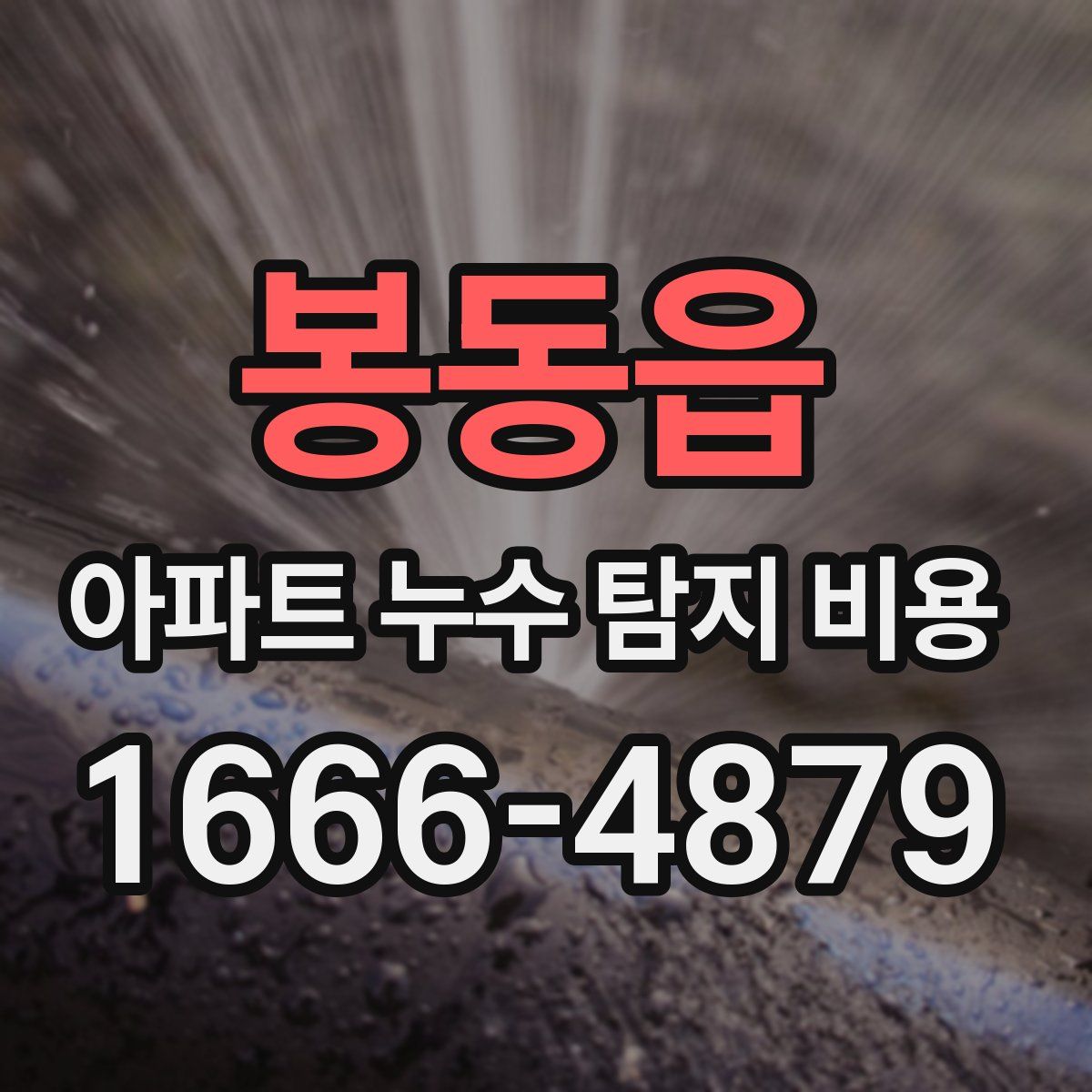 봉동읍 아파트 누수 탐지 비용