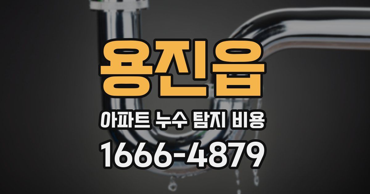 용진읍 아파트 누수 탐지 비용
