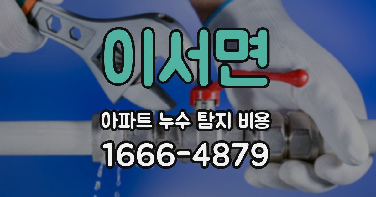 이서면 아파트 누수 탐지 비용