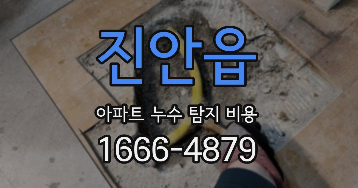 진안읍 아파트 누수 탐지 비용