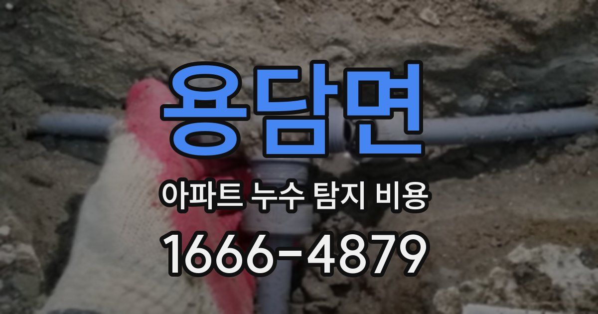 용담면 아파트 누수 탐지 비용
