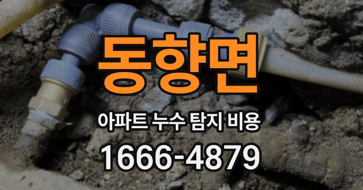 동향면 아파트 누수 탐지 비용