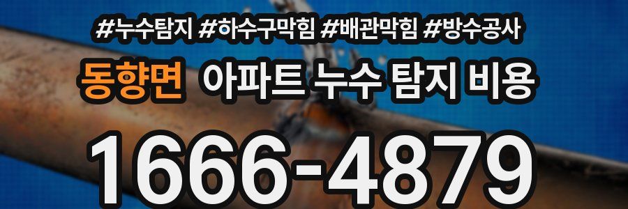 동향면 아파트 누수 탐지 비용