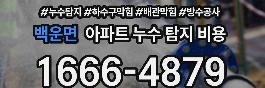 백운면 아파트 누수 탐지 비용
