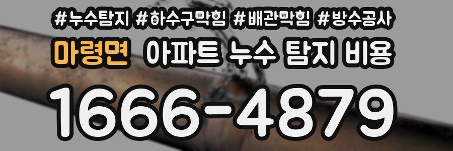 마령면 아파트 누수 탐지 비용